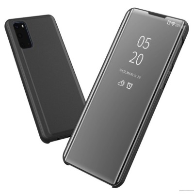 Samsung Galaxy S21 FE (Fan Edition) 5G plastmasas atvērams melns ādas maciņš | Vacins.lv