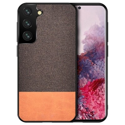 „Bi-Color“ Splicing Samsung Galaxy S21 FE (Fan Edition) 5G коричневый кожаный чехол | Vacins.lv