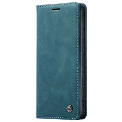 Samsung Galaxy S21 FE (Fan Edition) 5G CaseMe Retro solīds atvēramais ādas zaļš maciņš - maks | Vacins.lv
