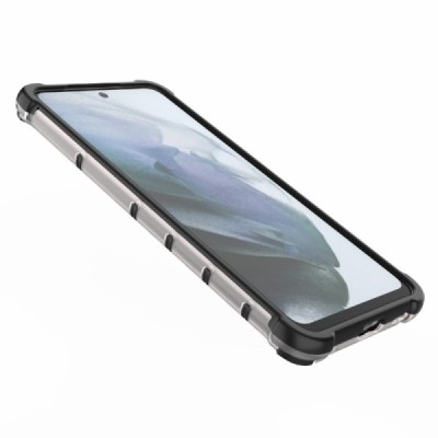 Улучшенная защита Honeycomb Samsung Galaxy S21 FE (Fan Edition) 5G прозрачный твердый силиконовый (TPU) и пластиковый чехол | Va