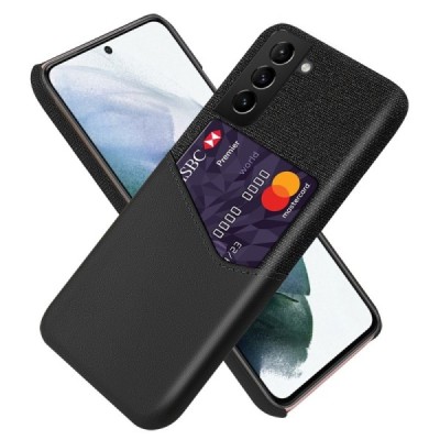 „KSQ“ Shell Samsung Galaxy S21 FE (Fan Edition) 5G чёрный кожаный чехол - задняя часть с карманом для карточек | Vacins.lv