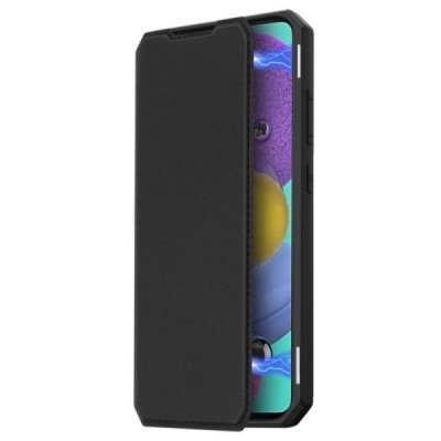 Samsung Galaxy S21 FE (Fan Edition) 5G Dux Ducis Skin X sērijas melns ādas atvērams maciņš | Vacins.lv