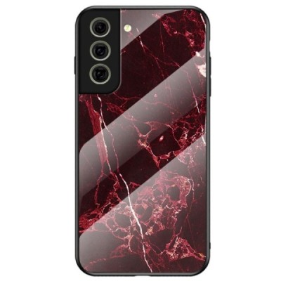 Samsung Galaxy S21 FE (Fan Edition) 5G „Marble“ cieta silikona (TPU) sarkans apvalks | vacins.lv