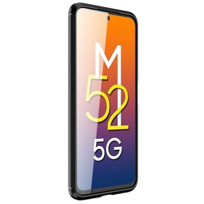 Samsung Galaxy M52 5G (M526) „Carbon“ твердый силиконовый чехол (TPU) - черный | Vacins.lv