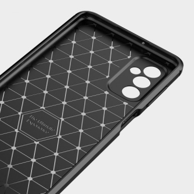 Samsung Galaxy M52 5G (M526) „Carbon“ твердый силиконовый чехол (TPU) - черный | Vacins.lv