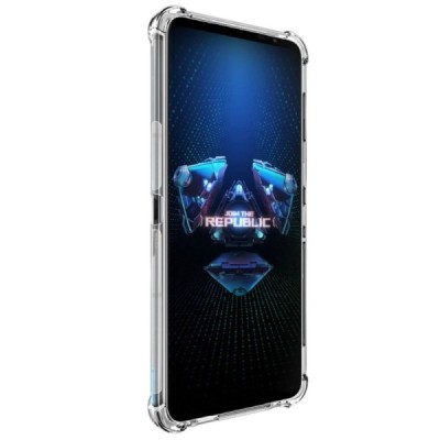 Asus Rog Phone 5 (5s) Imak усиленный твердый силиконовый чехол TPU прозрачный, задняя часть + защитная пленка для экрана | Vacin