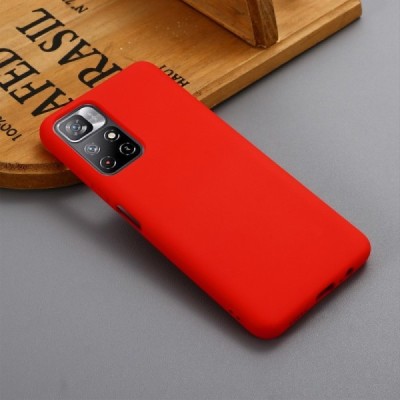 Xiaomi Poco M4 Pro (Redmi Note 11 5G) Shell cieta silikona (TPU) sarkans apvalks | vacins.lv