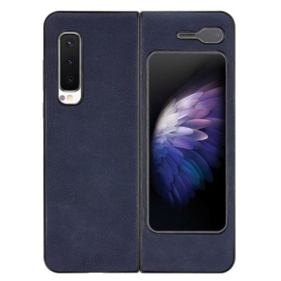 Samsung Galaxy Fold 5G (F907B) Slim Leather синий кожаный чехол | Vacins.lv