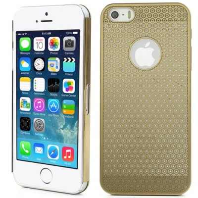Stilīgs zelts, metāla Apple iPhone 5, 5S apvalks / Vacins.lv