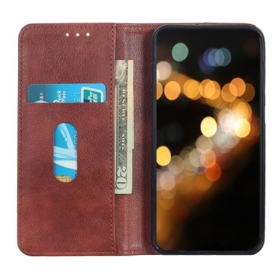 Xiaomi Poco M4 Pro (Redmi Note 11 5G) Solīds sērijas brūns atvērams maciņš, maks | Vacins.lv