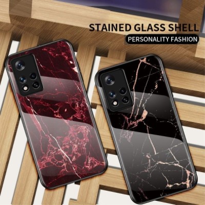 Xiaomi Poco M4 Pro (Redmi Note 11 5G) „Marble“ cieta silikona (TPU) sarkans apvalks | vacins.lv