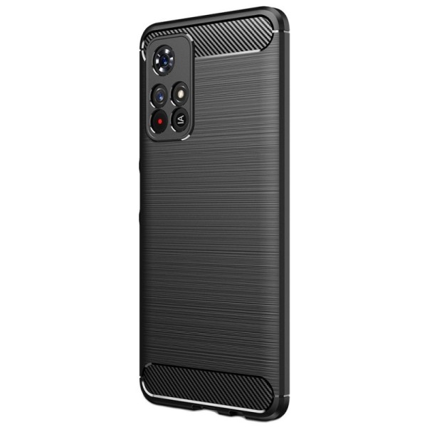 „Carbon“ cieta silikona (TPU) apvalks - melns (Poco M4 Pro 5G / Redmi Note 11 5G)