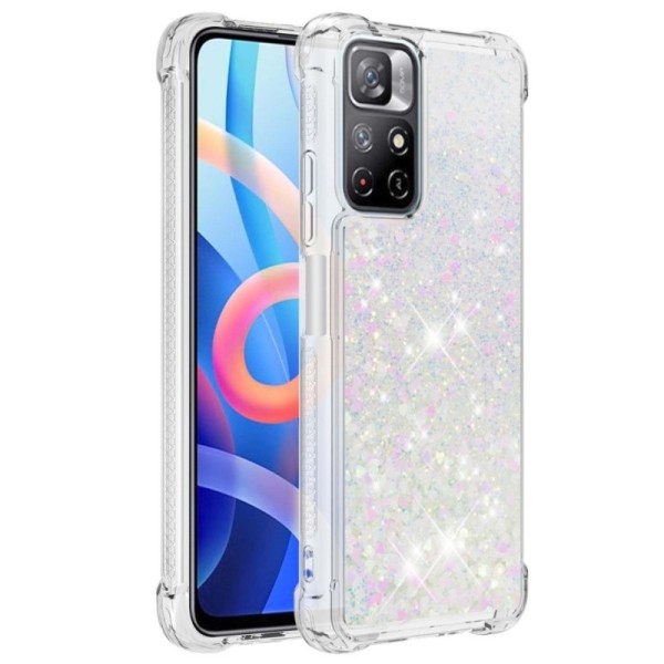 „Shine“ Kickstand cieta silikona (TPU) apvalks - dzidrs (Poco M4 Pro 5G / Redmi Note 11 5G)