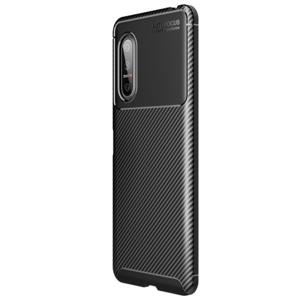 Твердый силиконовый чехол „Fiber“ (TPU) - чёрный (Xperia 5 II)