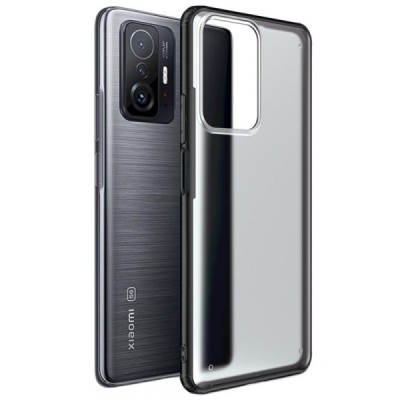 Xiaomi 11T (11T Pro) Armor матовый твердый силиконовый чехол (TPU) с черной окантовкой | Vacins.lv