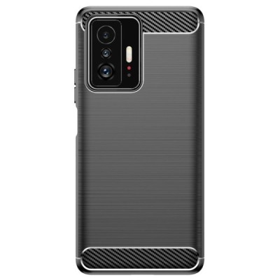 Xiaomi 11T (11T Pro) „Carbon“ твердый силиконовый чехол (TPU) - черный | Vacins.lv