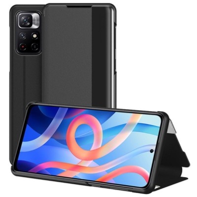 Xiaomi Poco M4 Pro (Redmi Note 11 5G) View Line melns atvērams maciņš (maks) | Vacins.lv