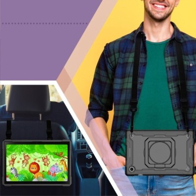 Samsung Galaxy Tab A8 10.5 2021 (X200, X205) усиленная защита - черный (360°), чехол – вставка | Vacins.lv