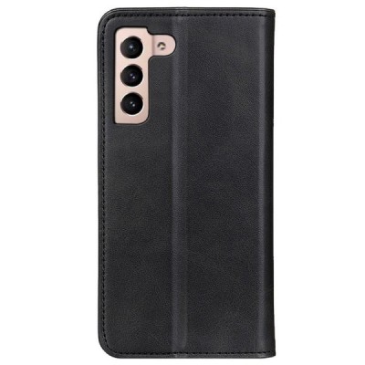 Samsung Galaxy S22 5G (SM-S901X) „Split“ чёрный кожаный чехол-книжка | Vacins.lv