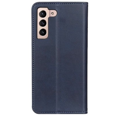 Samsung Galaxy S22 5G (SM-S901X) „Split“ синий кожаный чехол-книжка | Vacins.lv