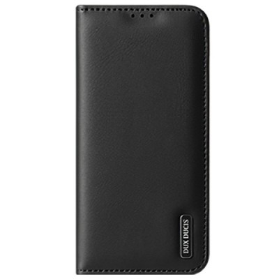 Samsung Galaxy S22 5G (SM-S901X) „Dux Ducis“ Hivo sērijas melns ādas atvērams maciņš | Vacins.lv