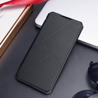 Samsung Galaxy S22 5G (SM-S901X) Dux Ducis Skin X sērijas melns ādas atvērams maciņš | Vacins.lv