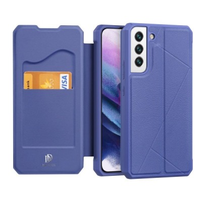 Samsung Galaxy S22 5G (SM-S901X) Dux Ducis Skin X sērijas violeta ādas atvērams maciņš | Vacins.lv