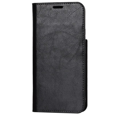 „Deluxe“ Samsung Galaxy S22 5G (SM-S901X) melns ādas atvērams maciņš | Vacins.lv