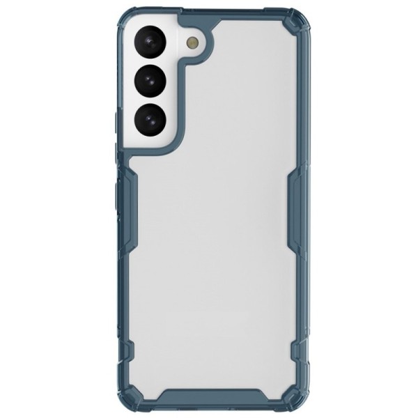 „Nillkin“ Nature TPU Pro усиленный защитный чехол из твердого силикона (TPU) - прозрачный / синий (iPhone 14 Pro Max) (Galaxy