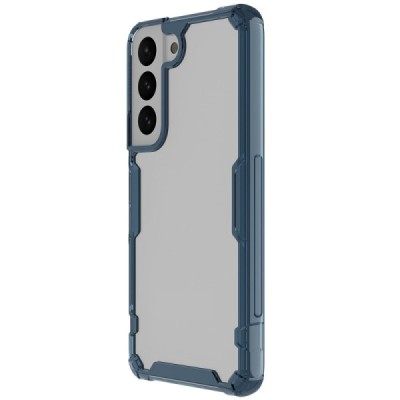„Nillkin“ Nature TPU Pro Samsung Galaxy S22 5G (SM-S901X) прозрачный усиленный защитный твердый силиконовый чехол с синей оканто