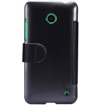 Nokia Lumia 635 „Nillkin“ Fresh atvēramais melns futrālis / Vacins.lv