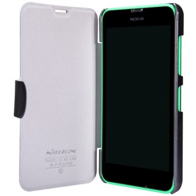 Nokia Lumia 635 „Nillkin“ Fresh atvēramais melns futrālis / Vacins.lv