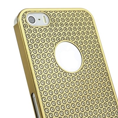 Stilīgs zelts, metāla Apple iPhone 5, 5S apvalks / Vacins.lv