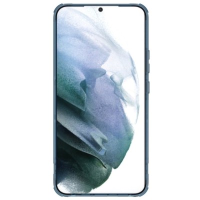„Nillkin“ Nature TPU Pro Samsung Galaxy S22+ 5G (SM-S906X) прозрачный усиленный защитный твердый силиконовый чехол c синей окант