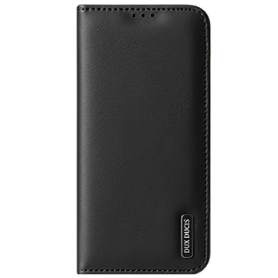 Samsung Galaxy S22+ 5G (SM-S906X) „Dux Ducis“ Hivo sērijas melns ādas atvērams maciņš | Vacins.lv