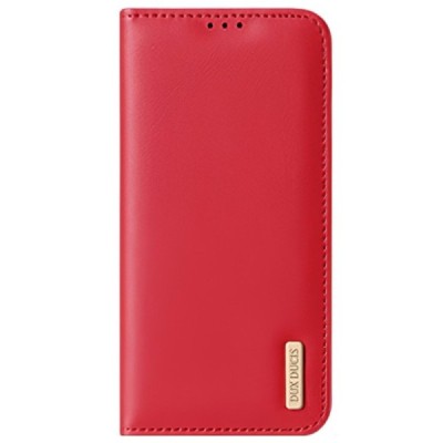 Samsung Galaxy S22+ 5G (SM-S906X) „Dux Ducis“ Hivo sērijas sarkans ādas atvērams maciņš | Vacins.lv