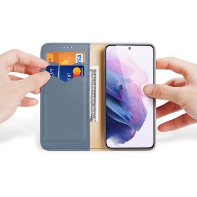 „Dux Ducis“ Hivo серии Samsung Galaxy S22+ 5G (SM-S906X) синий кожаный чехол-книжка | Vacins.lv