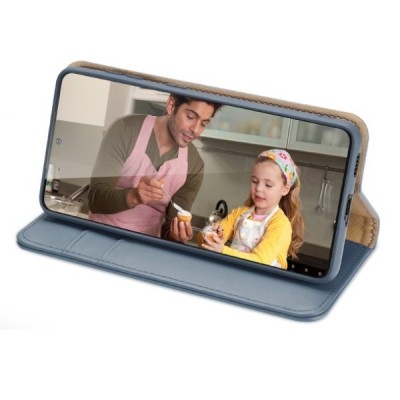 „Dux Ducis“ Hivo серии Samsung Galaxy S22+ 5G (SM-S906X) синий кожаный чехол-книжка | Vacins.lv