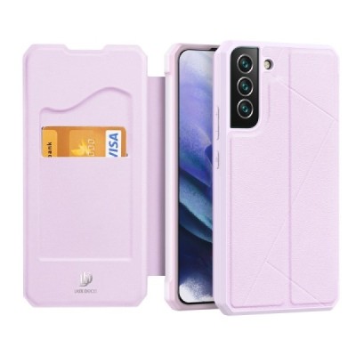 Samsung Galaxy S22+ 5G (SM-S906X) Dux Ducis Skin X sērijas rozs ādas atvērams maciņš | Vacins.lv