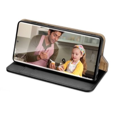 „Dux Ducis“ Hivo серии Samsung Galaxy S22 Ultra 5G (SM-S908X) чёрный кожаный чехол-книжка | Vacins.lv
