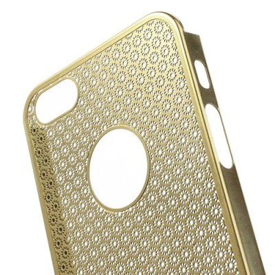 Stilīgs zelts, metāla Apple iPhone 5, 5S apvalks / Vacins.lv