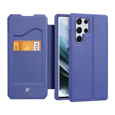 Dux Ducis Skin X серии Samsung Galaxy S22 Ultra 5G (SM-S908X) фиолетовый кожаный чехол-книжка | Priedai.lt