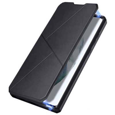 Dux Ducis Skin X серии Samsung Galaxy S22 Ultra 5G (SM-S908X) чёрный кожаный чехол-книжка | Priedai.lt
