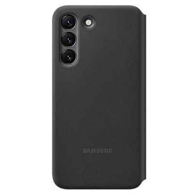 Samsung Galaxy S22 5G (SM-S901X) oficiāls Smart Led View Cover (EF-NS901) atvērams melns maciņš (maks) | Vacins.lv