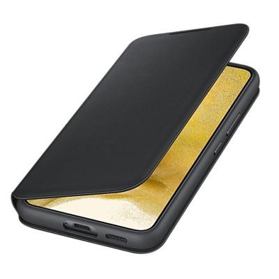 Samsung Galaxy S22 5G (SM-S901X) oficiāls Smart Led View Cover (EF-NS901) atvērams melns maciņš (maks) | Vacins.lv