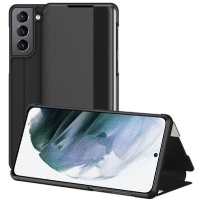 Samsung Galaxy S22+ 5G (SM-S906X) View Line melns atvērams maciņš (maks) | Vacins.lv