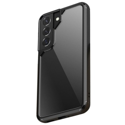 Samsung Galaxy S22 5G (SM-S901X) elegants „IPAKY“ Royal dzidrs (caurspīdīgs) silikona apvalks (apmales melnā krāsā) | Vacins.lv
