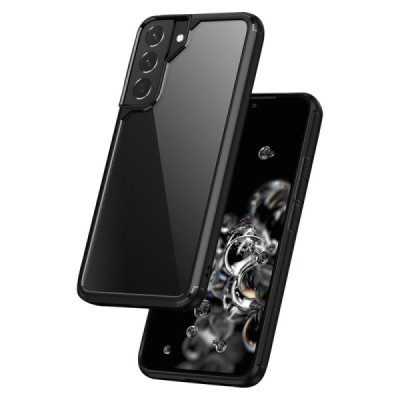 Samsung Galaxy S22 5G (SM-S901X) „IPAKY“ Royal силиконовый прозрачный чехол с чёрной рамкой | Vacins.lv