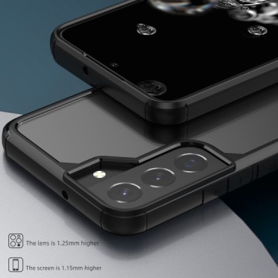 Samsung Galaxy S22 5G (SM-S901X) „IPAKY“ Royal силиконовый прозрачный чехол с чёрной рамкой | Vacins.lv