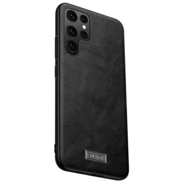„Sulada“ Leather ādas apvalks - melns (Galaxy S22 Ultra 5G)
